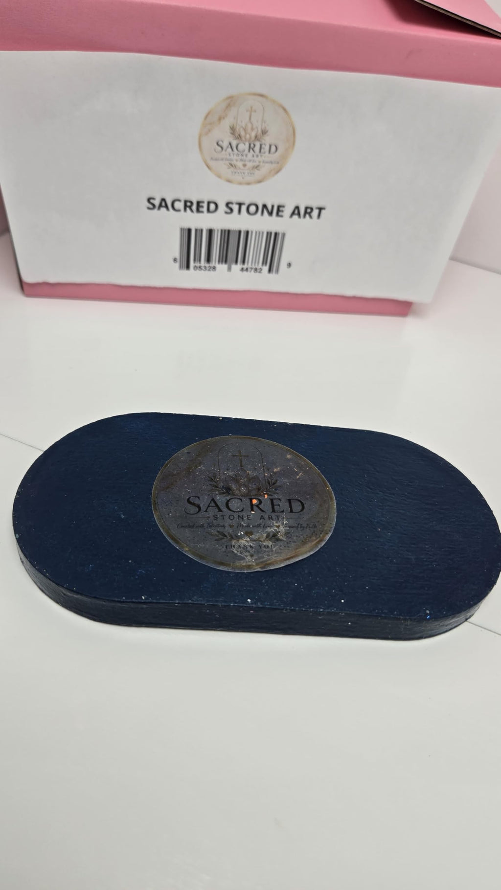Sacred Stone Art Handmade Oval Trinket Tray Van Gogh Print LARGE
