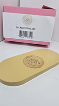 Sacred Stone Art Handmade Oval Trinket Tray Pumpkin Floral